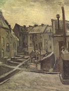 Backyards of Old Houses in Antwerp in the Snow (nn04) Vincent Van Gogh